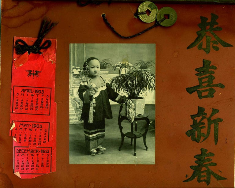 Item #19998 Chinese New Year Calendar for 1903, with coins. China.