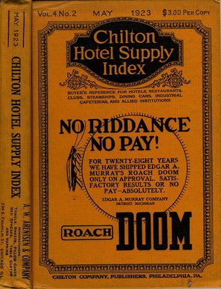 Item #20074 Chilton Hotel Supply Index. Roach DOOM! No Riddance No Pay!