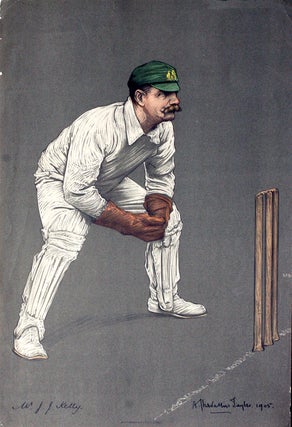 Item #20142 Mr. J. J. Kelly. Australian cricketer portrait. Cricket, A. Chevallier Taylor