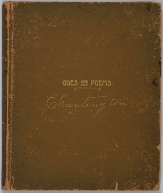 Item #20226 Odes And Poems and Fragmentary Verses. Cornelia Huntington, Abel Huntington
