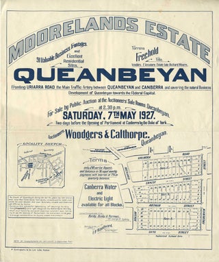 Item #20266 Moorelands Estate Queanbeyan. Land subdivision poster