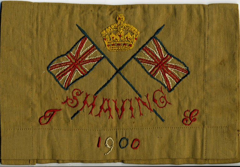Item #20322 1900 Embroidered Boer War shaving kit bag. Boer War.