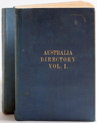 Item #20365 The Australia Directory: Volumes 1: South and East Coasts, Bass Strait, and Tasmania;...