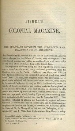 The Colonial Magazine and Commercial-Maritime Journal. Aug - Dec 1842; 1843.