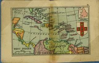 Item #20531 West Indies Map from the Smallest Atlas Ever Published. Edward Stanford