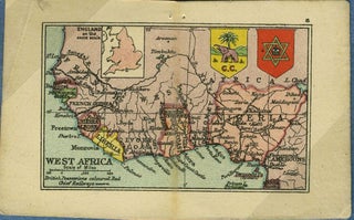 Item #20537 West Africa Map from the Smallest Atlas Ever Published. Edward Stanford