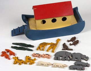 Item #20681 Vintage Noah's Ark and Animals by Tiger Toys of Petersfield, UK. Childrens, Ark