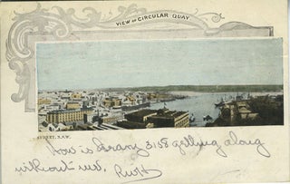 Item #20706 View of Circular Quay. Sydney, N.S.W. Private Post Card. Postcard, NSW Sydney