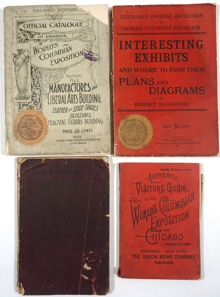 Item #20782 Four 1893 World's Columbian Exposition souvenir guide books. Expositions.