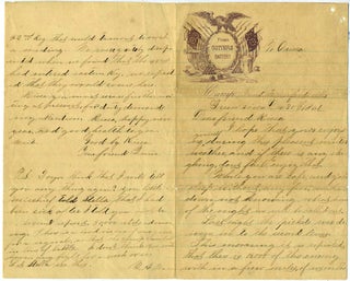 Item #20823 Civil War autograph letter from Union soldier at the Battle of Bowling Green, dated...