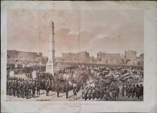Item #20846 Ceremonies of Dedication of the Worth Monument (Nov. 25, 1857). Lithograph. New York...