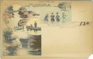 Item #20859 Muskoka. Shadow River and South Falls, Ontario Canada. Private Post Card. Postcard,...