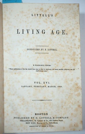Ether Controversy in Littell's Living Age.