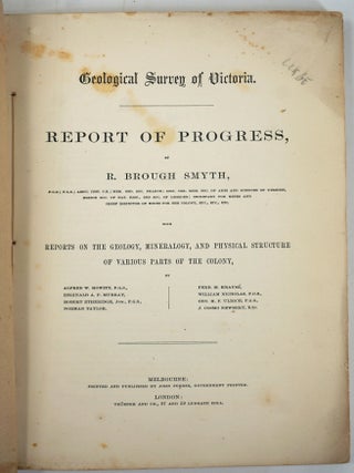 Geological Survey of Victoria, Report of Progress. Part II.