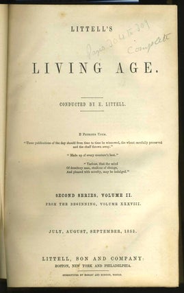 China Crusades and the Tea Trade in Littell's Living Age, Volume XXXVIII, 1853.