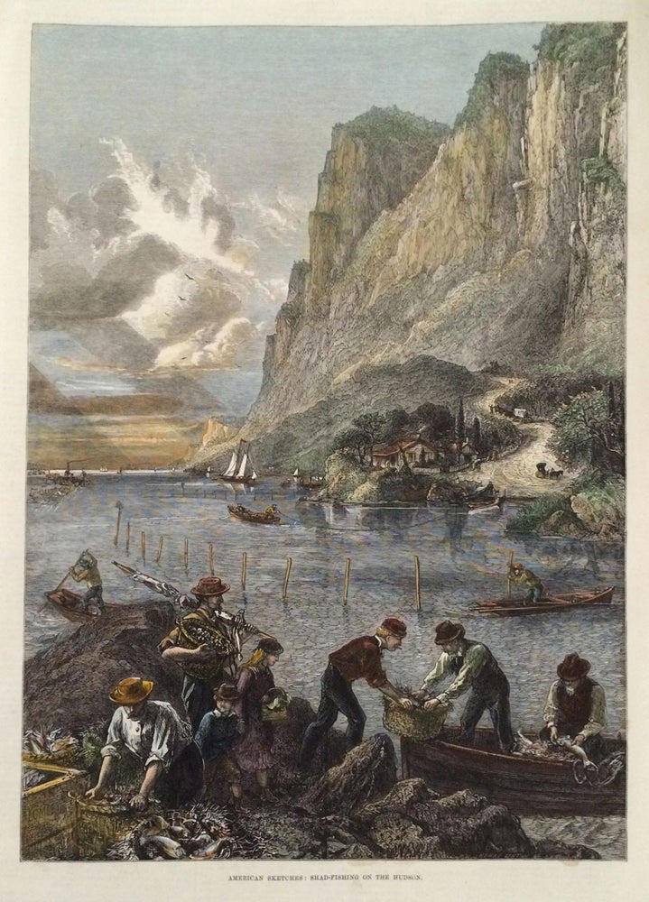 Item #20995 American Sketches: Shad-Fishing on the Hudson. Hudson River.