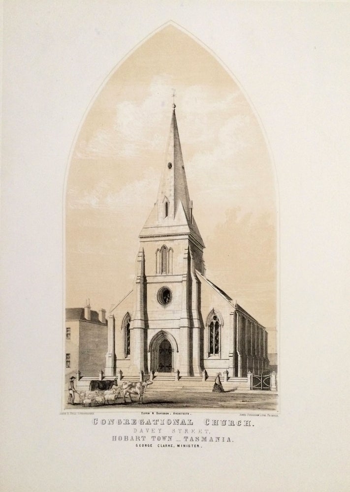 Item #21008 Congregational Church. Davey Street, Hobart Town - Tasmania. James. B. Philip.