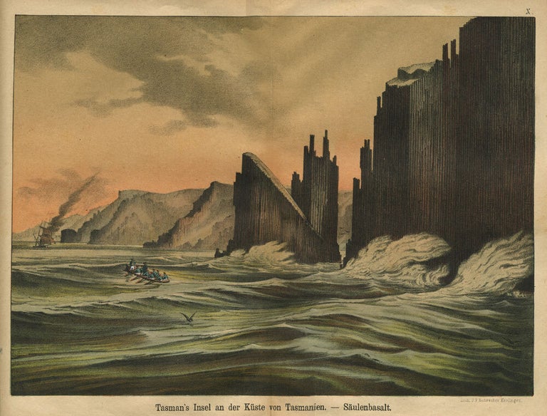 Item #21033 Tasman's Insel an der Kuste von Tasmanien - Saulenbasalt. Tasmania, Australia.