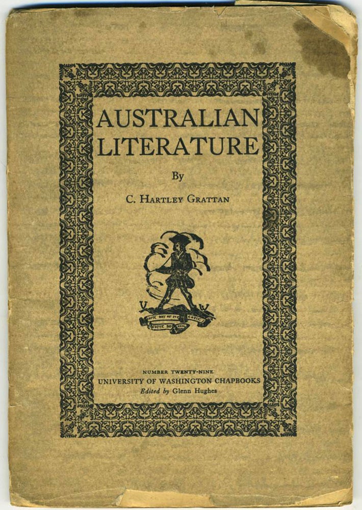 Item #21055 Australian Literature. C. Hartley Grattan.