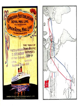 Item #21066 Canadian-Australasian Royal Mail line time table via Vancouver & Union Royal Mail...