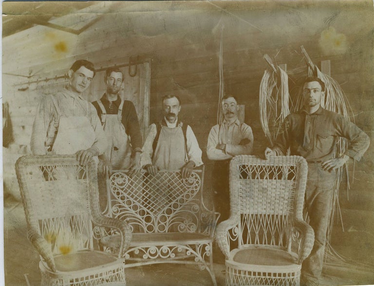 Item #21175 Photograph of a Wicker Shop.
