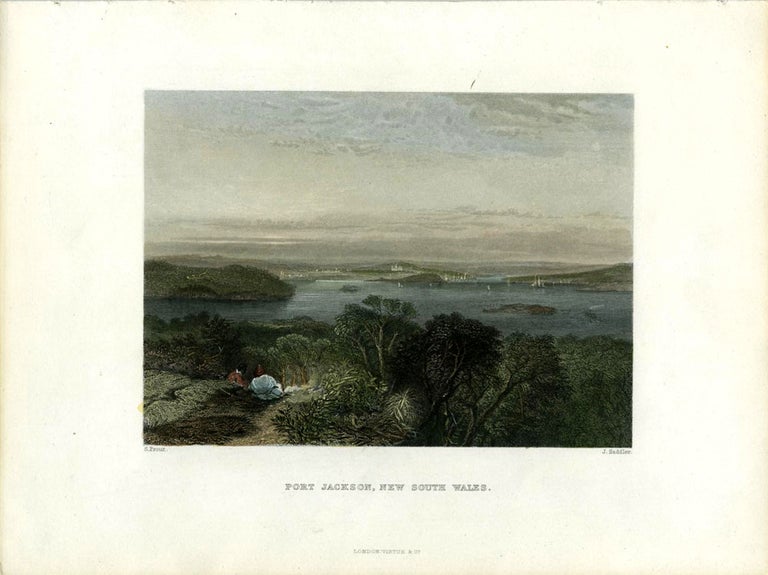 Item #21180 Port Jackson, New South Wales. Colored engraving. S. Prout, Samuel.