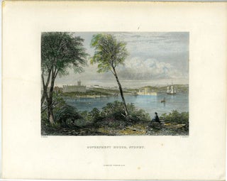 Item #21181 Government House, Sydney. Colored engraving. S. Prout, Samuel