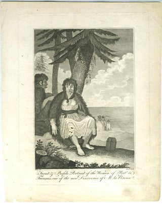 Item #21185 'Front & Profile Portrait Of The Women Of Port De Francais...' Copper engraving of...