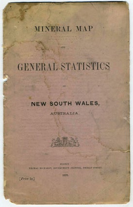 Item #21192 Mineral Map and General Statistics of New South Wales, Australia. Map in self...