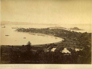 Item #21193 Albumen photograph, Man of War Bay, Sydney Harbor. Photography, Australia