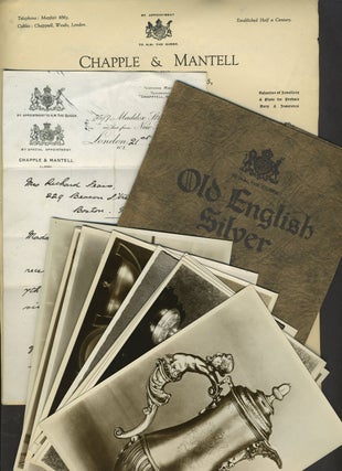 Item #21263 Old English Silver, Chapple & Mantell Silversmiths & Goldsmiths. Trade catalogue...