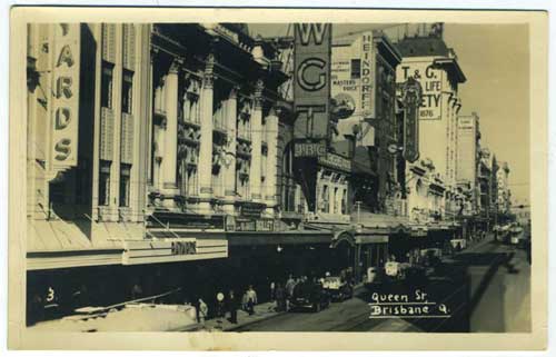 Item #21343 Real photograph, Queen Street, Brisbane, 1947. Australia.