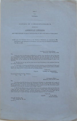 Item #21383 Copies of correspondence respecting American Citizens who were supposed to have...