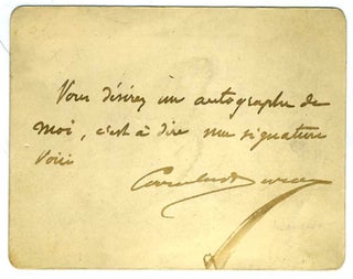 Item #21393 Carolus Duran autograph. Carolus Duran, Charles August Emile Durand