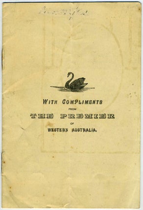 Item #21463 With the Compliments from the Premier of Western Australia. Memorandum in reference...