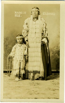 Item #21489 Maggie Elk [Sioux] Indian Real-Photo Postcard