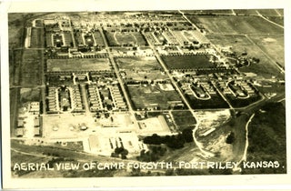 Item #21498 Aerial View of Camp Forsyth; Fort Riley, Kansas - Real Photo Postcard
