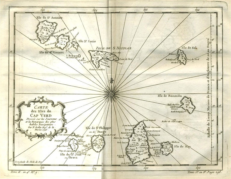Item #21529 Carte des Isles du Cap Verd. West Africa, Nicolas Bellin.
