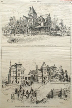 Item #21604 The New Executive Mansion at Albany; and The Vassar Brothers' Hospital at...