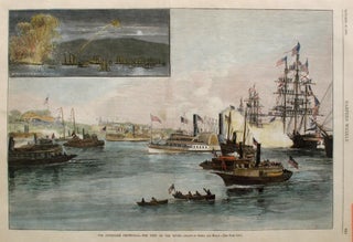 Item #21612 The Newburgh Centennial - The View on the River, a full page spread from Harper's...