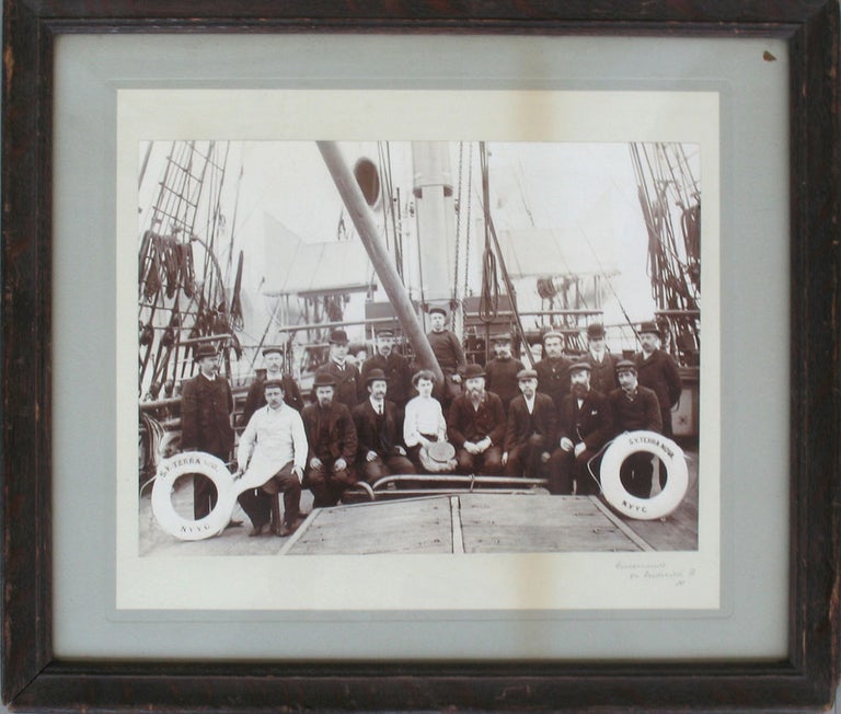 Item #21634 'Terra Nova', real photograph of the ship between its 2 Antarctic voyages, in New York for the rescue of Ziegler Polar Expedition. Arctic, Antarctic.