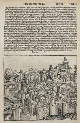 Item #21644 Ravenna, Italy in the Liber chronicarum- Nuremberg Chronicle, an individual page from...