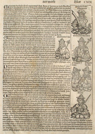 Item #21661 Liber chronicarum- Nuremberg Chronicle, an individual page from the Chronicle...
