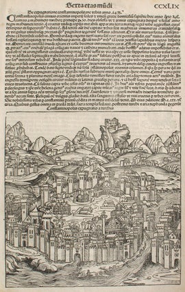 Item #21678 The Siege of Constantinople in the Year 1453, from the Nuremberg Chronicle. ...