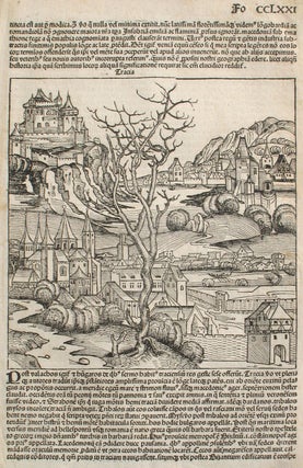 Item #21682 Thrace and Turkey, from the Nuremberg Chronicle. Woodblock. Hartmann Schedel, Michel...