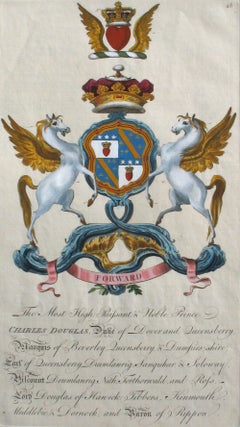 Item #21687 Family Crest of The Most High, Puissant & Noble Prince Charles Douglas, Duke of Dover...