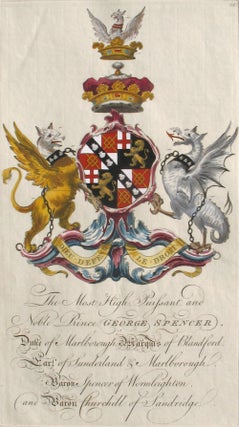 Item #21690 Family Crest of The Most High, Puissant, and Noble Prince George Spencer, Duke of...