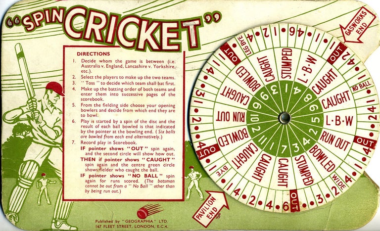Item #21766 "Spin Cricket" Childrens, Geographia Ltd.