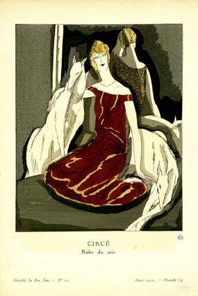 Item #21825 Circe, Robe du soir; Print from the Gazette du Bon Ton