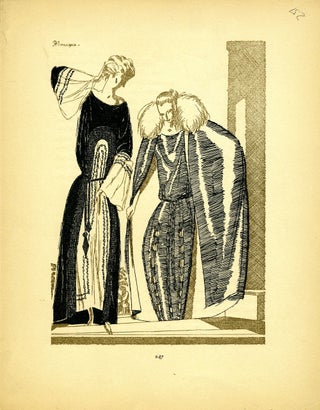 Item #21847 Two Ladies; Print from the Gazette du Bon Ton